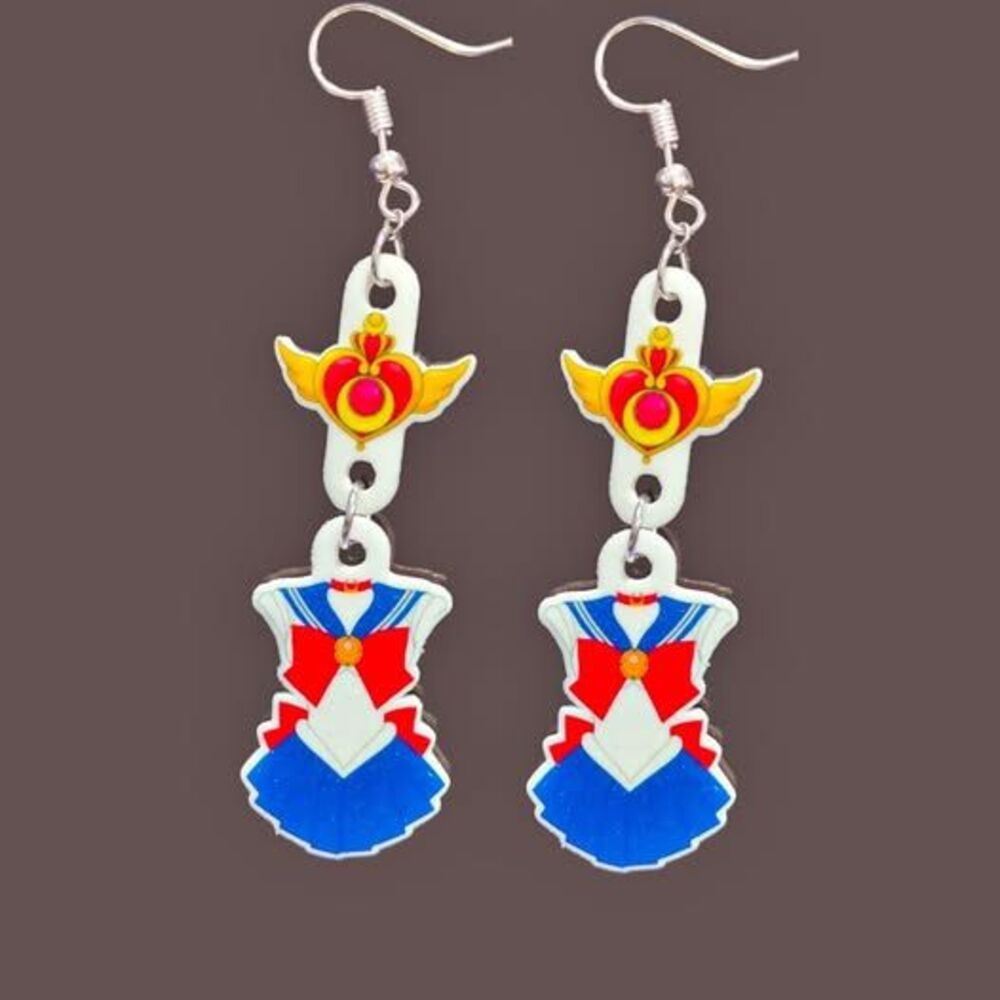 Sailor Moon Earrings-Posts-Silver